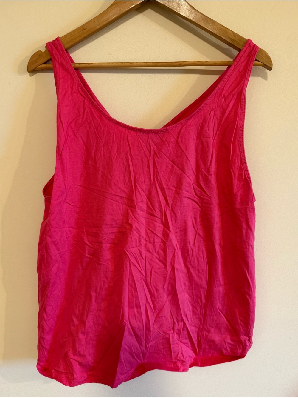 J. Crew Pink Tie-Front Tank Top Size XL - Picture 4 of 5